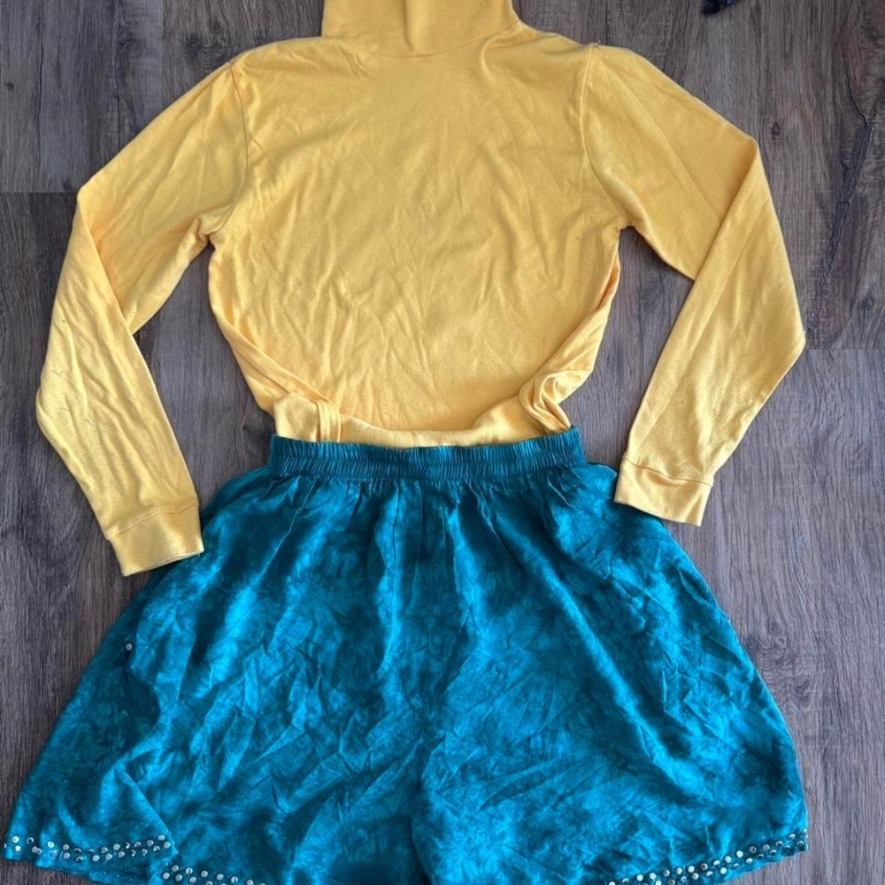 Vintage Risky green and yellow 2 piece set